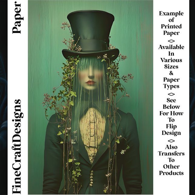 Ethereal Lady, Veil, Eyes Obscured CR9 Craft Paper (Creator Uploaded)