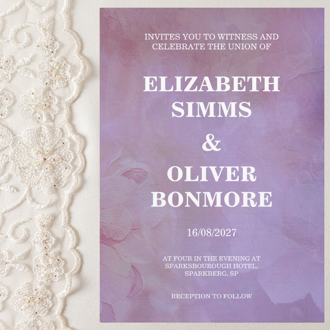 Ethereal Lavender Watercolor Wedding Invitation (Creator Uploaded)