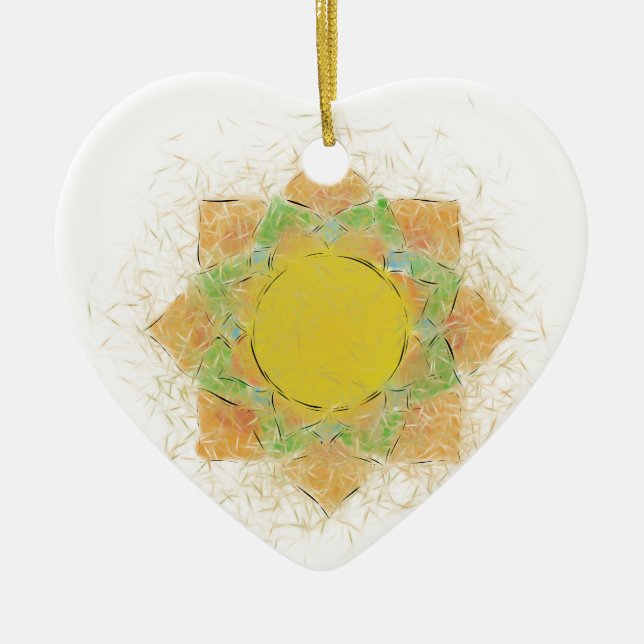 Ethereal Lotus Flower Ceramic Tree Decoration (Front)