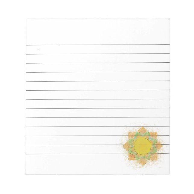 Ethereal Lotus Flower Custom Lined Notepad (Front)