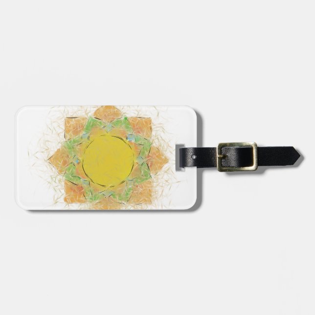 Ethereal Lotus Flower Luggage Tag (Front Horizontal)
