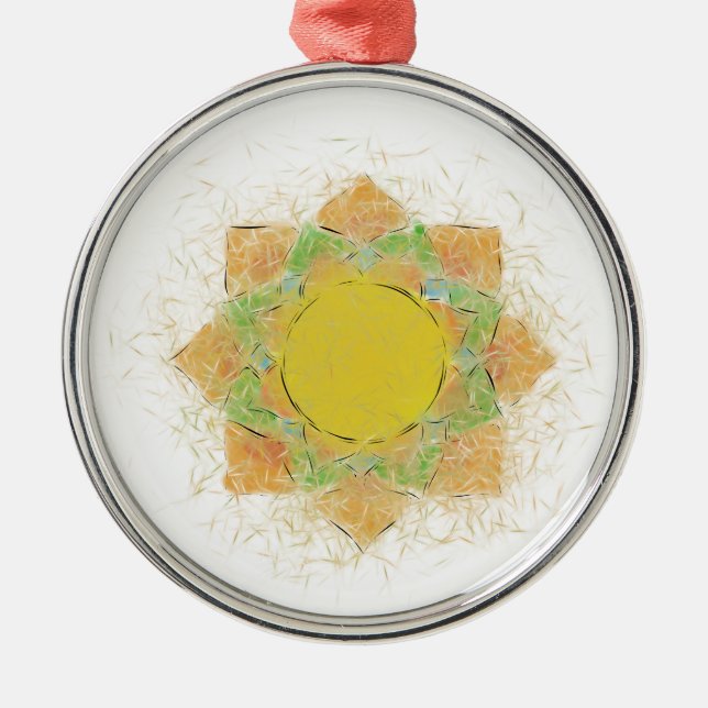 Ethereal Lotus Flower Metal Tree Decoration (Front)