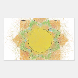 Ethereal Lotus Flower Rectangular Sticker