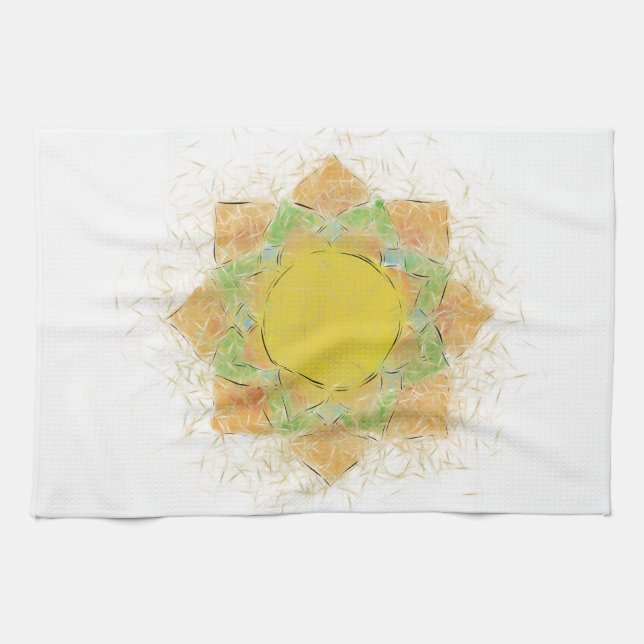 Ethereal Lotus Flower Tea Towel (Horizontal)
