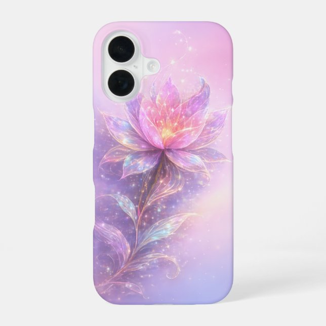 Ethereal Lotus Light iPhone 16 Case (Back)