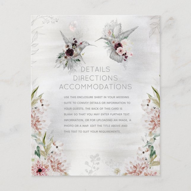 Ethereal Love Wedding Details Accommodations (Front)