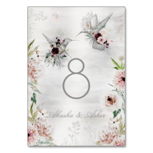 Ethereal Love Wedding Table Number Card