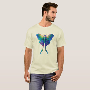 Ethereal Luna Moth T-Shirt, Iridescent Fantasy Art T-Shirt