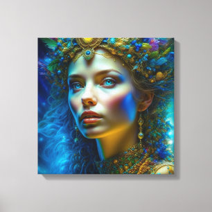 Ethereal Magical Fantasy Art Beautiful Goddess Canvas Print