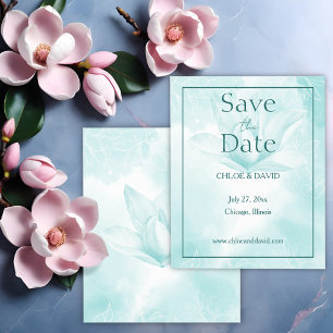 Ethereal Magnolia, Budget Wedding Save The Date