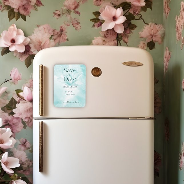 Ethereal Magnolia Flower, Save The Date Magnet (Creator Uploaded)