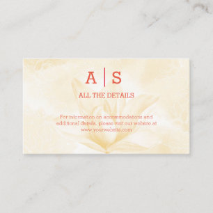 Ethereal Magnolia Flower, Wedding Details Enclosure Card