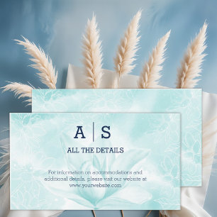 Ethereal Magnolia Flower, Wedding Details Enclosure Card