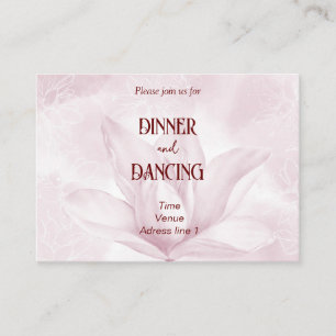 Ethereal Magnolia Flower, Wedding Reception Enclosure Card