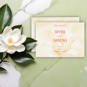 Ethereal Magnolia Flower, Wedding Reception Enclosure Card