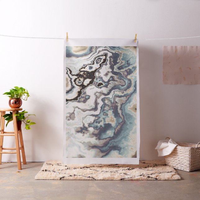 Ethereal Marble Stone Currents Abstract Fabric (In Situ)