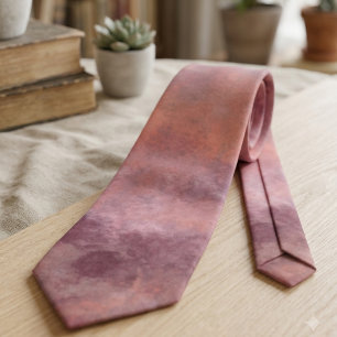 Ethereal Mauve and Sunset Gradient Abstract Art Tie