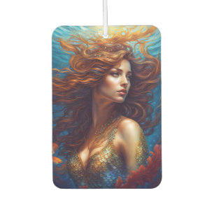Ethereal Mermaid Art Print Fantasy Underwater Sea Car Air Freshener