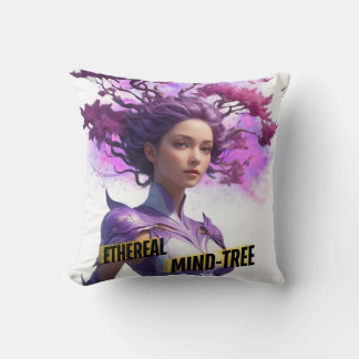 Ethereal Mind-Tree Throw Pillow