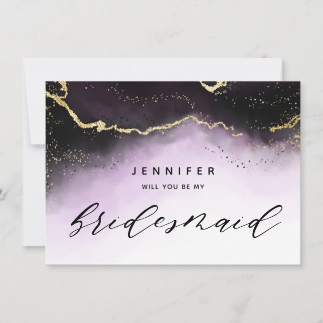 Ethereal Mist Ombre Amethyst Bridesmaid Proposal (Front)