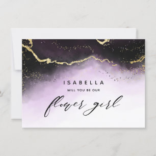 Ethereal Mist Ombre Amethyst Flower Girl Proposal