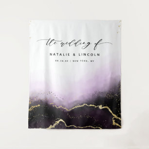 Ethereal Mist Ombre Amethyst Photo Booth Backdrop Tapestry