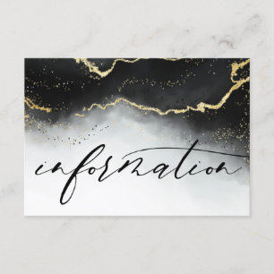 Ethereal Mist Ombre Black Wedding Information Enclosure Card