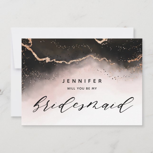Ethereal Mist Ombre Blush Pink Bridesmaid Proposal (Front)