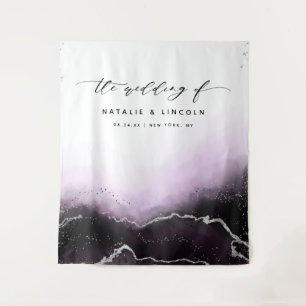 Ethereal Mist Ombre Violet Photo Booth Backdrop Tapestry