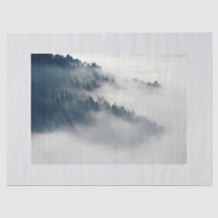 Ethereal misty forested mountain tissue paper