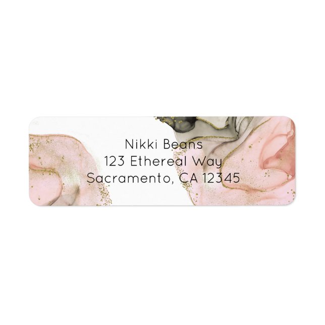 Ethereal Moody Pink Black Gold Inky Fantasy Glam (Front)