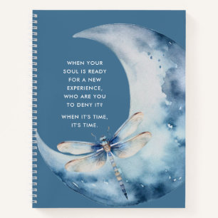 Ethereal Moon and Dragonfly Journalling Prompts Notebook