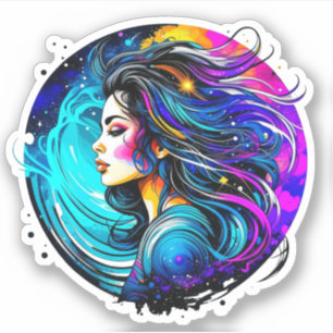 Ethereal Mystical Beautiful Woman Colorful Ai Art