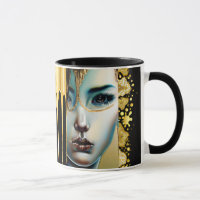 Ethereal Mystical Fantasy Art Black and Gold