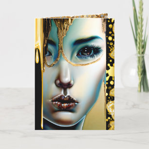 Ethereal Mystical Goddess in Gold Card