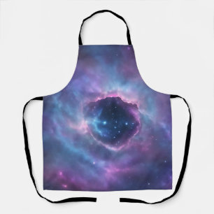 Ethereal Nebula Watercolor In Purple Pink Apron