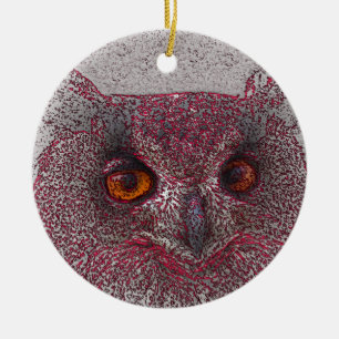 Ethereal Owl Ceramic Tree Decoration