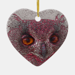 Ethereal Owl Ceramic Tree Decoration