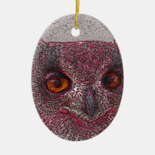Ethereal Owl Ceramic Tree Decoration