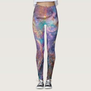 Ethereal Pastel Nebula Galaxy Leggings
