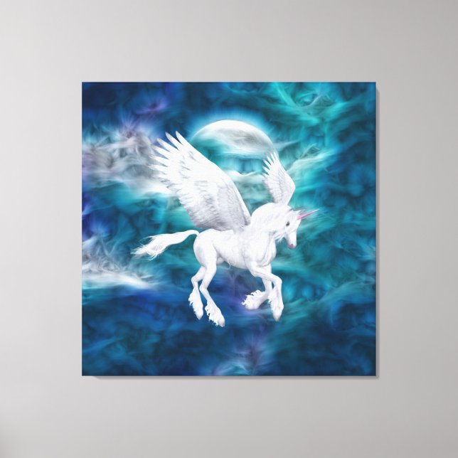 Ethereal Pegasus Unicorn Wrapped Canvas (Front)