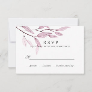 Ethereal Pink   WEDDING RESPONSE RSVP