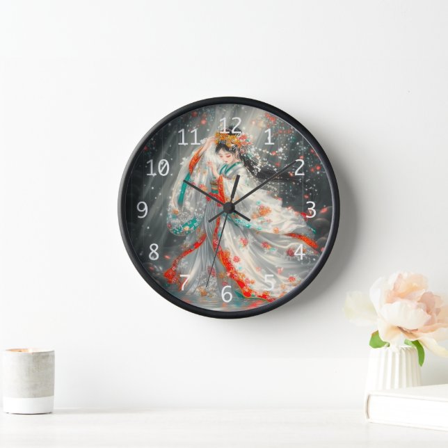 Ethereal Princess in a Fantasy Garden Clock (Home)