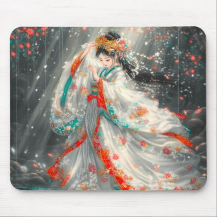 Ethereal Princess in a Fantasy Garden Mouse Mat