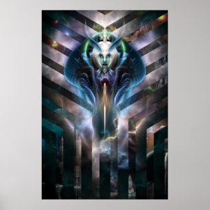 Ethereal Queen Of Galaxy Archival Poster