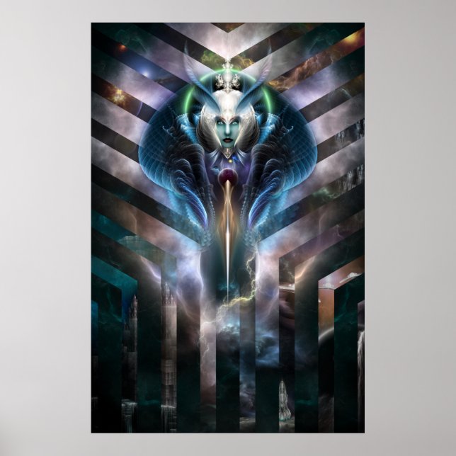 Ethereal Queen Of Galaxy Archival Poster (Front)