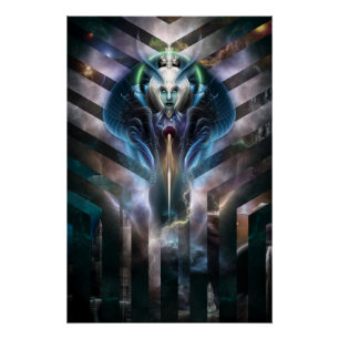 Ethereal Queen Of Galaxy Perfect Poster