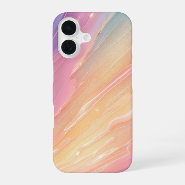  Ethereal Radiance Pastel Aurora Phone Case (Back)