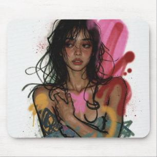 Ethereal Rebel Woman Mouse Mat