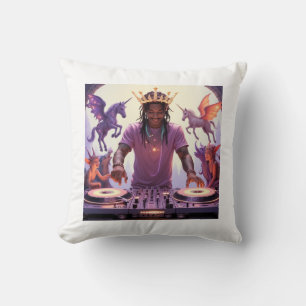 Ethereal Rhythm: Fantasy DJ Pillow Design